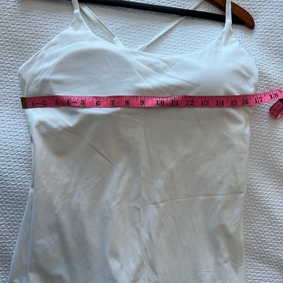 Halara Cloudful White Workout 2 in 1 Flare Dress Tear Drop Cross Back NWT - Picture 10 of 15